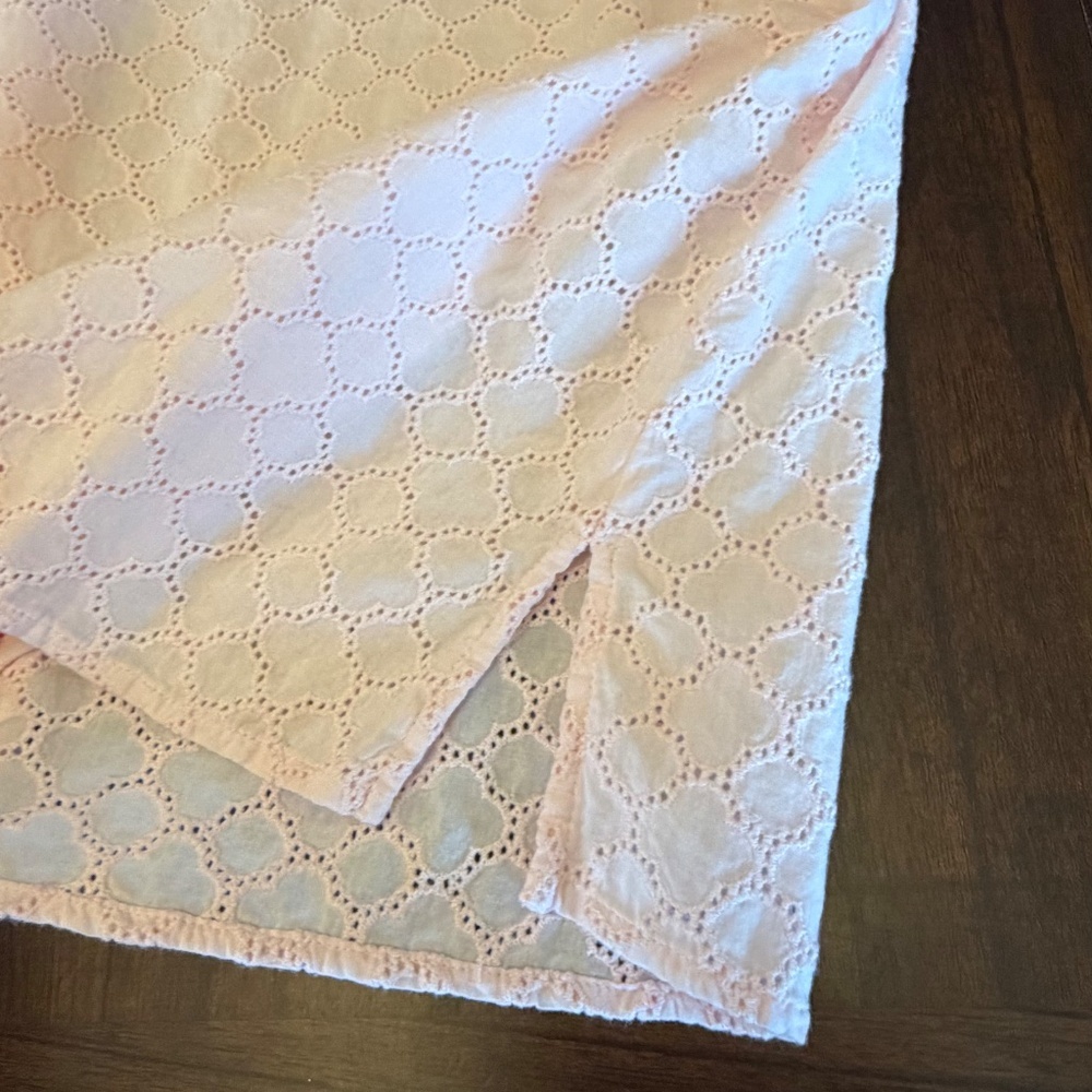 Talbots Women's Light Pink Eyelet design Button Down Blouse, Size 3X - Picture 10 of 15